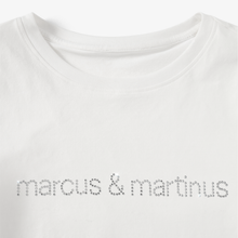 Load image into Gallery viewer, Rhinestone Cropped Tee White - Limited Drop